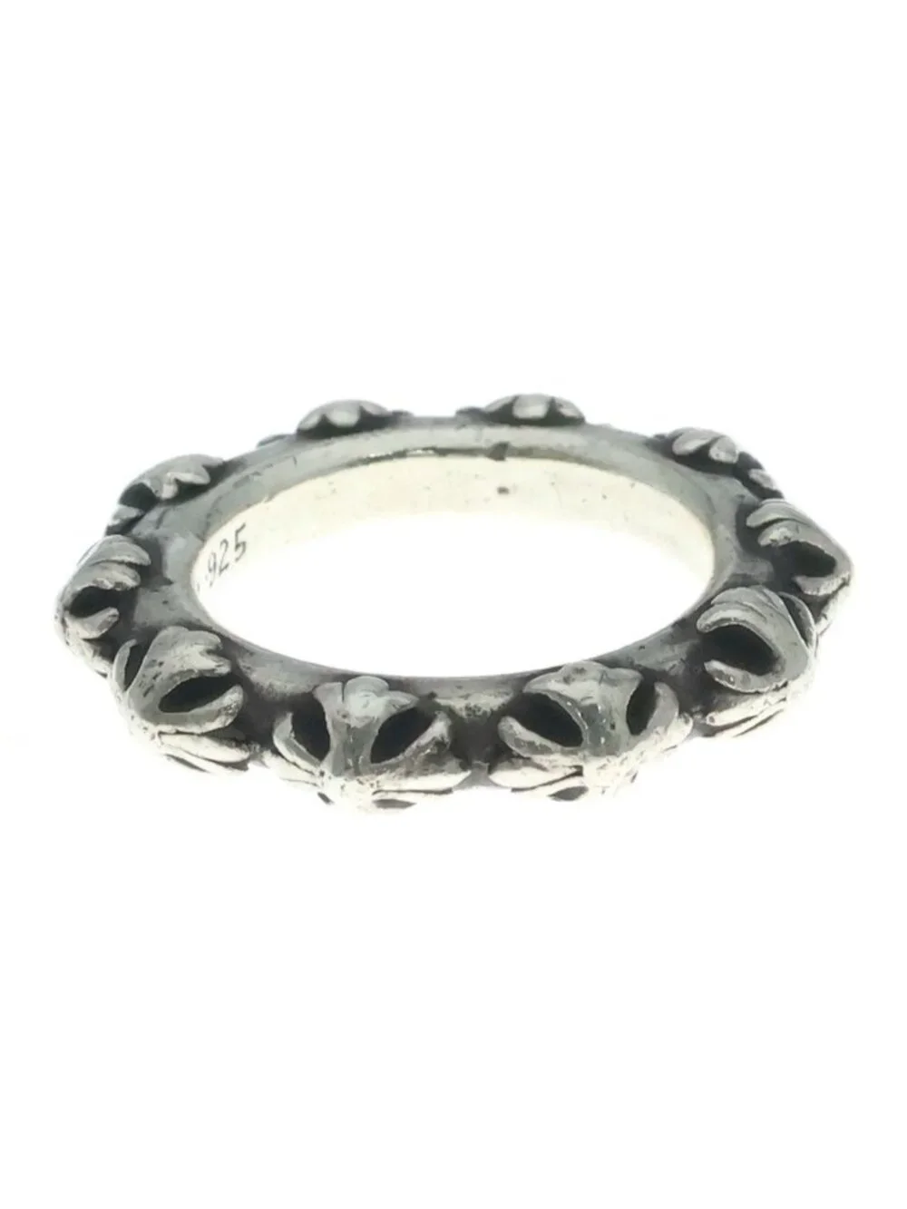 Chrome Hearts Cross Band Ring Silver